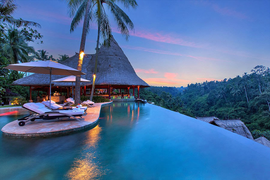 Viceroy Bali Main Pool Sunset